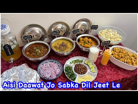 Susraal Ki Daawat Buffet Style Main | Haleem, Chicken Tikka, Eclairs, Paye by Huma Khan Vlogs