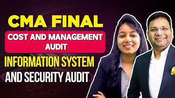 CMA Final Cost Audit Amendment | Information Systems and Security Audit | New Syllabus
