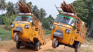 PIAGGIO Ape Tuk Tuk "Autorickshaw 3 Wheeler" Stunts UP front Wheel Videos | Crazy AutoWala screenshot 5