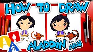 how to draw aladdin and abu