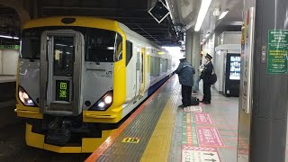 E257系500番台NB-01編成OM出場回送新宿駅発車