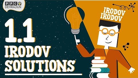 [1.1]- Problems in general Physics by I E Irodov: Solution by Saket Sir