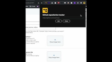 Github repositories tracker - Chrome extension