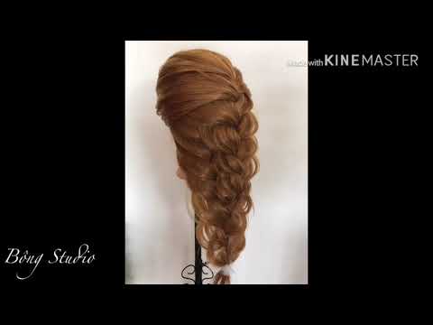Hướng dẫn với tóc cô dâu đơn giản( tóc tết nhanh đơn giản)Bông Studio mẫu 68