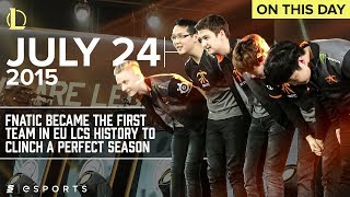 The day Fnatic made EU LCS history with a perfect 18-0 regular season (LoL)