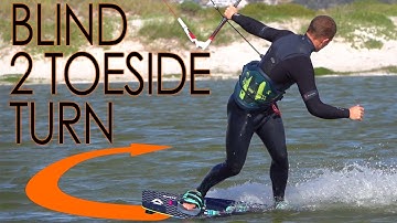 Blind naar Toeside Transition (twintip kitesurf truc tutorial)