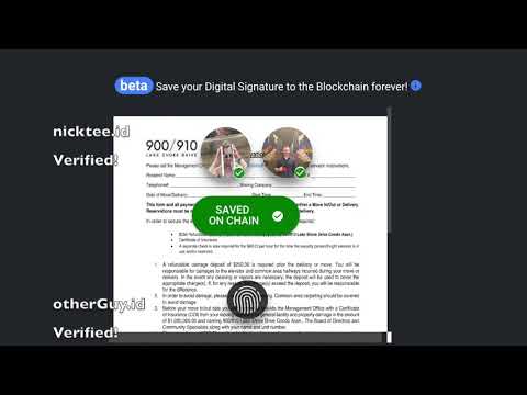 Blockusign - Digital Notary on the Blockchain DEMO (DocuSign Alternative)