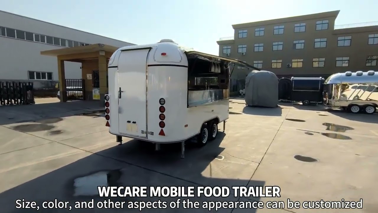 Pristine white food trailer！