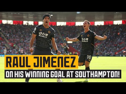 Jimenez reacts to his winning goal at Southampton!