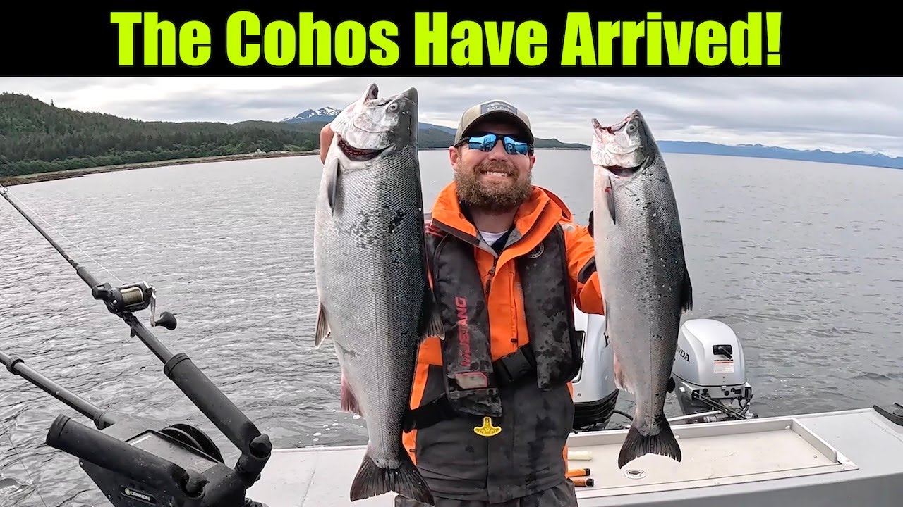The Cohos Have Arrived! Alaskan Silver Salmon Fishing - Juneau, Alaska!  JULY 2025