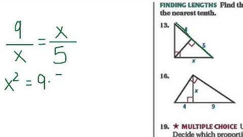 Geometry Similar Right Triangles