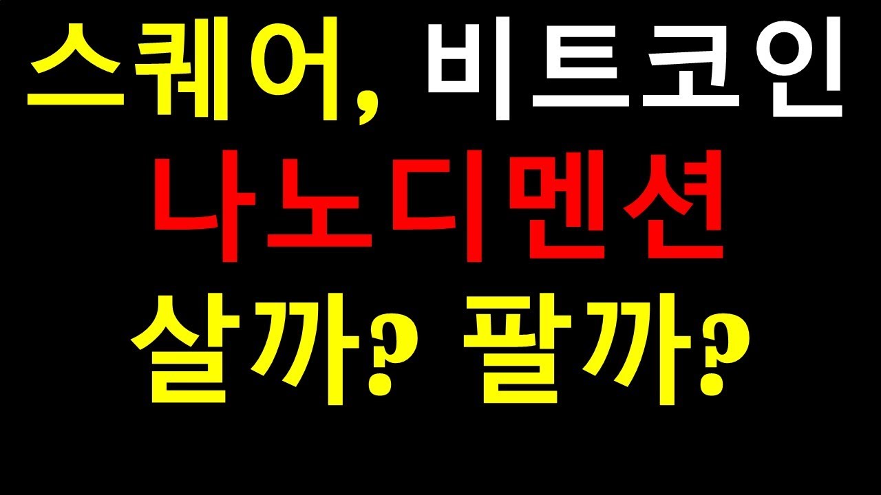 스퀘어, 나노디멘션, 비트코인 사야할까? 팔아야할까? 나노디멘션이 조용히 폭발하고 있다! 최근흐름과 미래에 대해서 살펴본다!