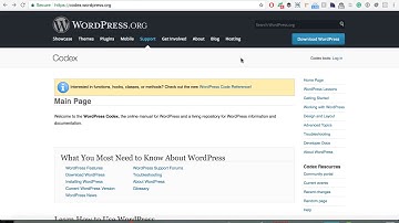 2.1. Become a WordPress Developer: Codex