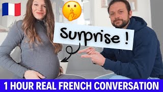 1 Hour Real French Conversation - We're having a baby 👶🏻