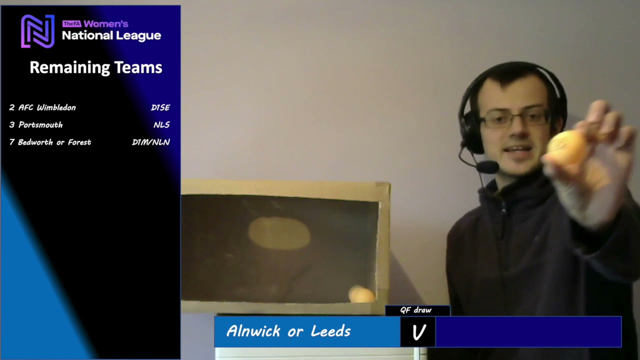 Mock FAWNL Cup and Plate Quarter Final draw