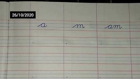 how to write am in cursive writing
