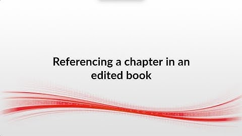 Reference a chapter in an edited book