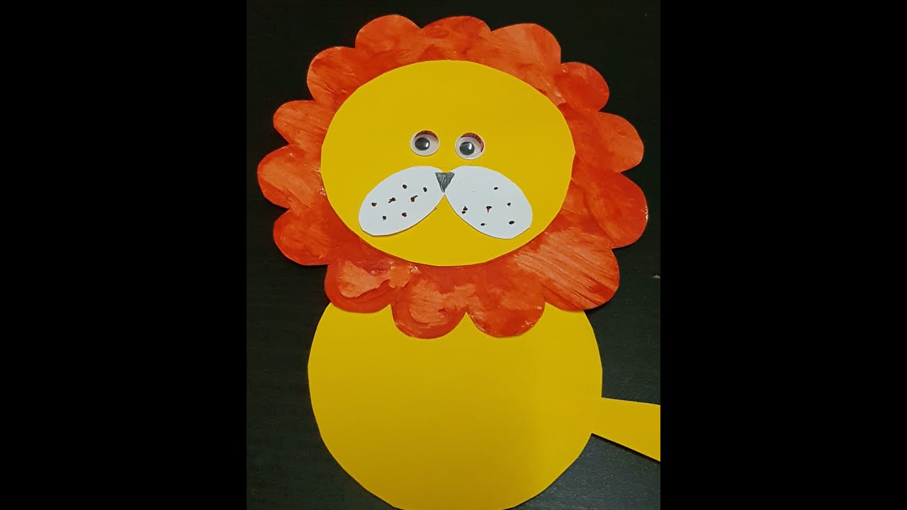 Diy paper lion activity/ how to make an easy paper lion for toddlers