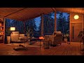 Cozy Cabin Fireplace &amp; Rain Ambience - 12 Hours - 4K Ultra HD