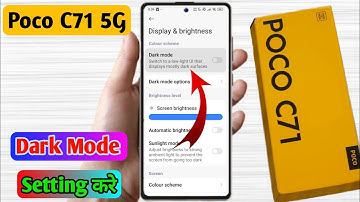 Poco c71 5g dark mode setting on kaise kare | how to enable dark theme setting in poco c71 5g