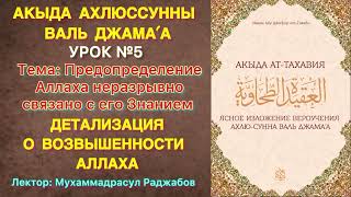 Акыда Ат-Тахавия Урок №5/Предопредение Связано Со Знанием Аллаха/ Аль-Улюв - Возвышенность Аллаха.