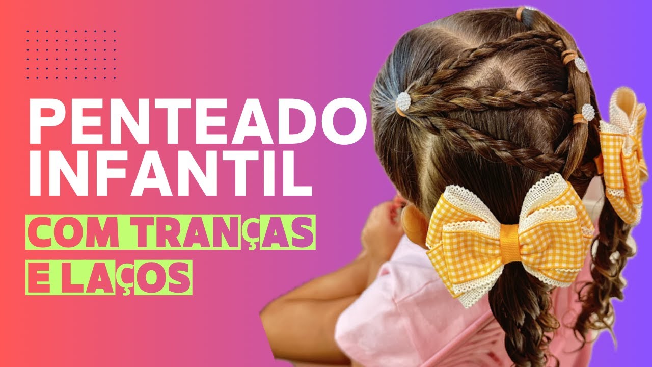 COMO FAZER UM PENTEADO INFANTIL FÁCIL E RÁPIDO - YouTube