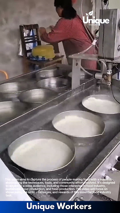 Food production: people making food with a machine