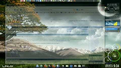 My Jaunty Linux 9.04 + Compiz desktop demo :)