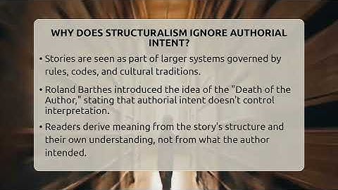 Why Does Structuralism Ignore Authorial Intent? - The Prose Path