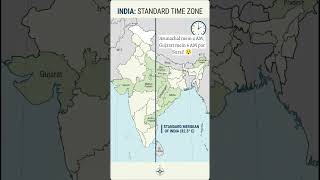 India's Time Zone: 2 Hours Difference? ⏰ #shorts #geography #india #maps #facts