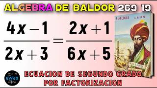 Baldor's Algebra from Scratch Exercise 269 19