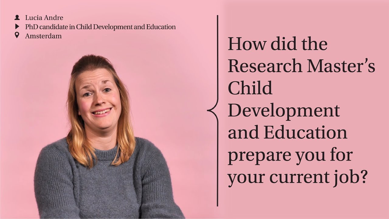 research master child development and education