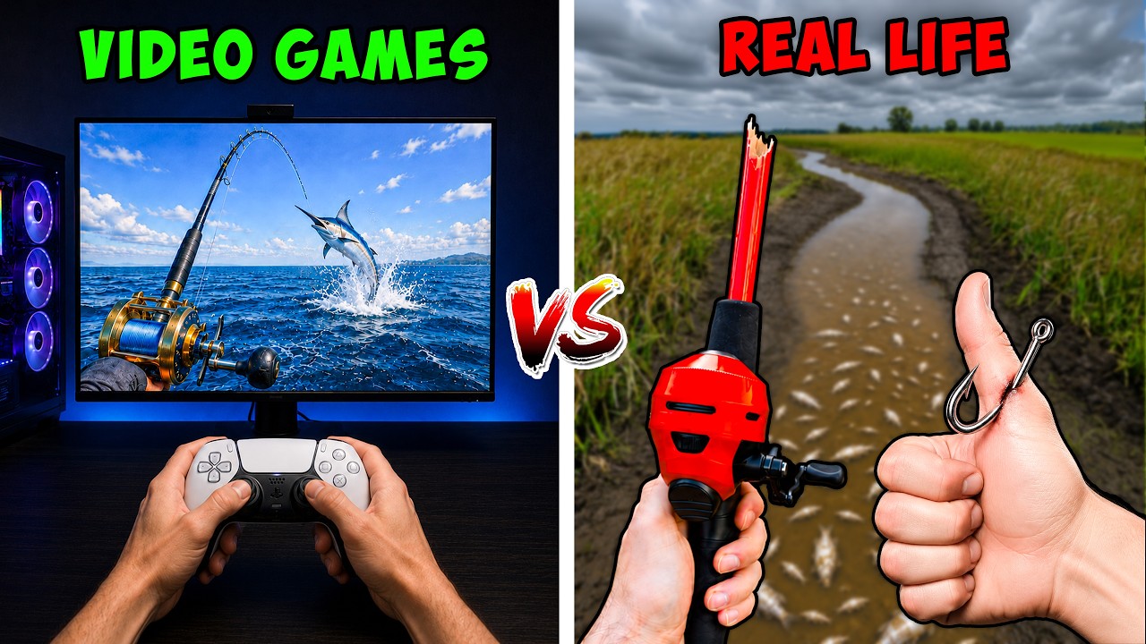 Fishing Video Games vs Real Life