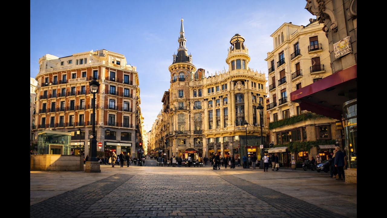 Прогулка по Мадриду | От Гран-Виа до Прадо в канун Дня Трёх Королей [4K]