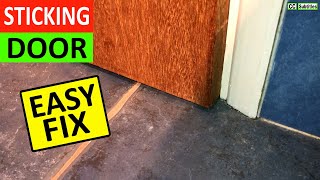 How to Fix a Sticking Door on a Door Frame  Wooden Door Rubbing on the Frame Easy Fix