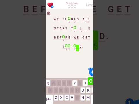 Cryptogram Letters and Numbers Quotes Lvls 1-5 Playthrough #phone_game #takeabreak #mindbreaker