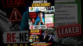 NEET 2026 Re-Exam Scam EXPOSED 🚨 | Request to NTA, CBI, PW, Allen, Aakash, Motion#neet2026 #neetexam