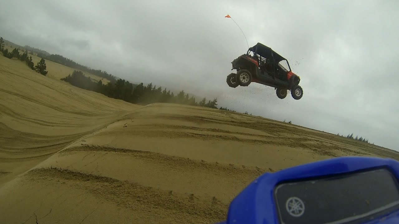 Atv Razor Jump Sand Dunes RAZOR 900 bad jump - YouTube