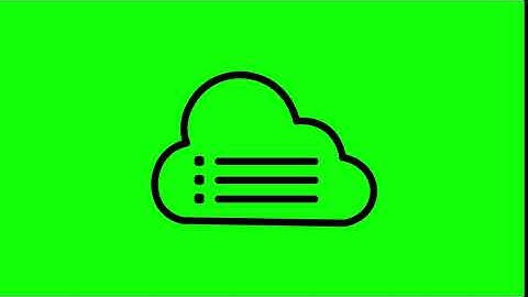 Animated Cloud Data Icon on Green Screen With Pop-up Sound