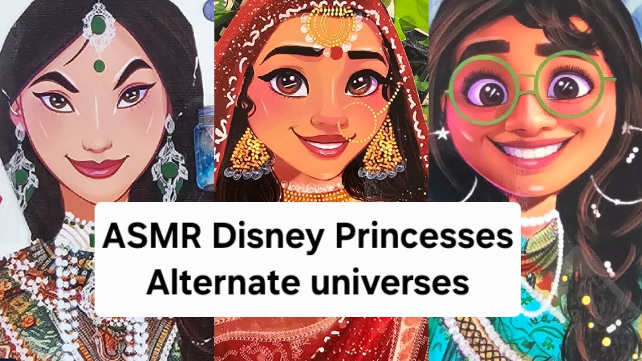 ASMR | Disney princesses Alternate universe ️| Relaxing sounds 🦋 ️ ...