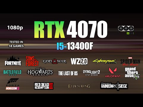 RTX 4070 + i5 13400F : Test in 18 Games - RTX 4070 Gaming Test