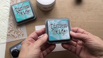 Embossing Paste with Glitter Background