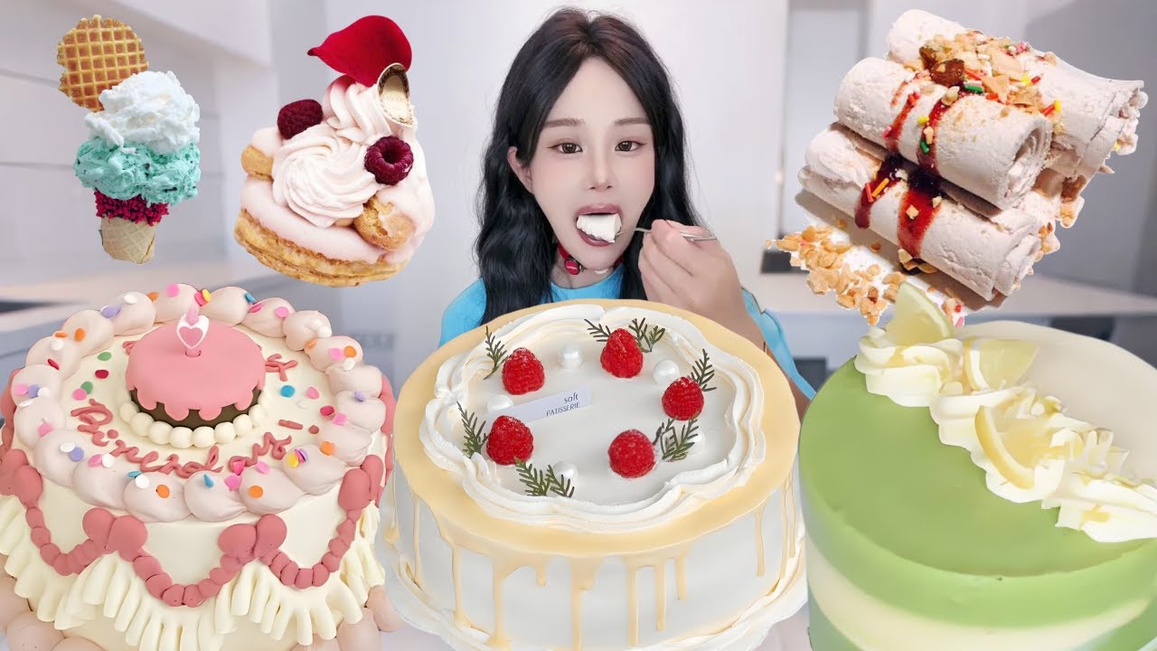 Asmr🍰Eating Earl Grey Tea Melaleuca🍰 (Soft And Waxy Sound) 크림丨먹방丨Mukbang丨Satisfying丨Eatings