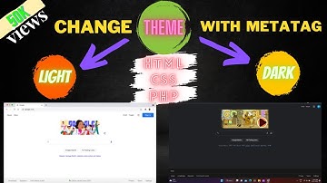 Dark Theme Website Design Using HTML, CSS & JS | Darkmode with Meta tag