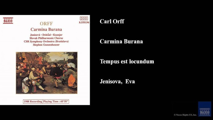 Carl Orff, Carmina Burana, Tempus est locundum - YouTube