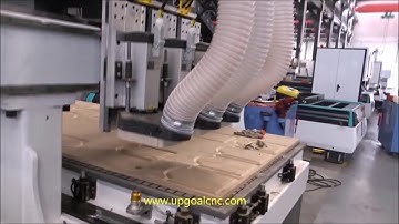 General Operation of Three Spindles Air Cylinder Tools Changer ATC CNC Router