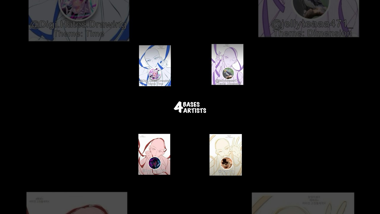 4 Bases, 4 Artists | ​⁠@jellyteaaa471_ @fregdom @toastthewolfie | 