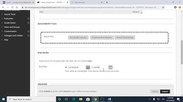 Blackboard for Instructors:  Creating an Assignment