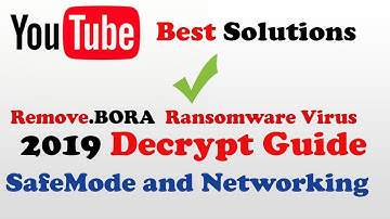 Remove .BORA Ransomware Virus | 2019 Decrypt Guide | SafeMode and Networking