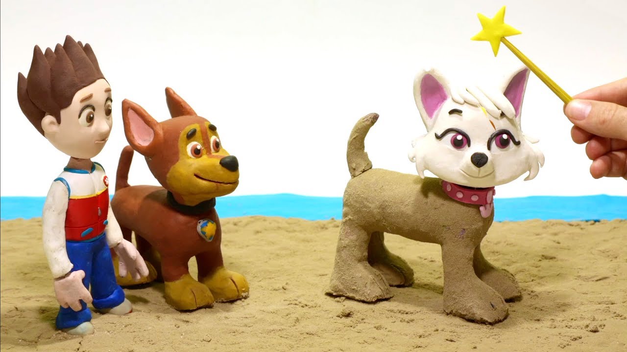 funny pranks videos Paw Patrol Chase and Ryder in the Sand 😃 Superhero Babies Stop Motion videos for children